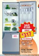 Defy Metallic Combi Fridge-380L