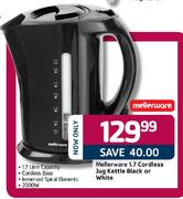 Mellerware Cordless Jug Kettle Black Or White-1.7ltr