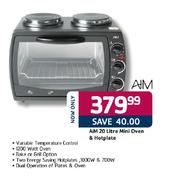 Aim Mini Oven & Hotplate-20ltr