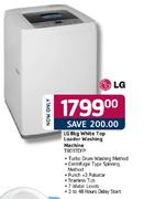 LG White Top Loader Washing Machine-8kg