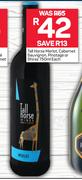 Tall Horse Merlot, Cabernet Sauvignon, Pinotage Or Shiraz-750ml Each