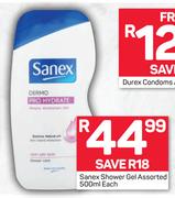 Sanex Shower Gel Assorted-500ml Each