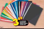 A4 Lion Presentation Floders Assorted Colours Each