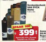 Verskeidenheid Van Dyck Matte-2 x 3m Elk