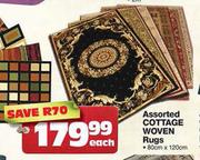 Assorted Cottage Woven Rugs-80 x 120cm Each