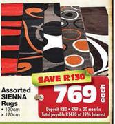 Assorted Sienna Rugs-120 x 170cm Each