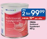 Clicks Nutritional Supplement-2X400g