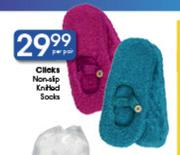 Clicks Non-Sip Knitted Socks-Per Pair