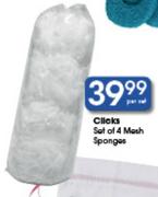 Clicks Set Of 4 Mash Sponges-Per Set