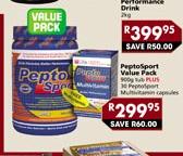 Peptosport Value Pack-900g Plus 30 Peptosport Multivitamin Capsules