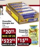 Power Bar Energise Bar-25x65gm