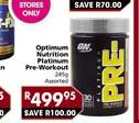Optimum Nutrition Platinum Pre-Workout Assorted-245g