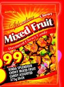 Rinda Splendeur Chewy Mixed Fruit Candy-375gm
