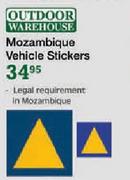  Outdoor Warehouse Mozambique Vehicle Stickers
