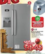 LG Metallic Side-By-Side Fridge Freezer-506Ltr(GR-L207FLQ)
