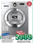 Samsung Metallic Washer/Dryer Combo-7kg(WD0704REU)