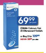 Clicks Calcium Fizzi 20 Effervescent Tablets-Per Pack