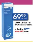 Clicks Calcium Fizzi 20 Effervescent Tablets-Per Pack