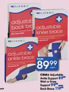 Clicks Wrist Or Knee Support-Each