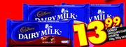 Cadbury Chocolate Slabs Assorted -180gm Each