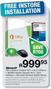 Microsoft Office Home & Student 2013 1 User Software+McAfee Internet Security 2013 1 User Software+M