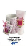 Flora Bouquet Rose Mug With Hand and Nail Cream