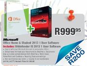 Microsoft Office Home & Student 2013 1 User Software