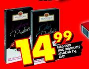 Berg Gold Milk Chocolates Assorted-75g each