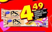 Cadbury P.S. Chocolate Bars Assorted-each