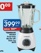 Kambrook 600W Power Drive Blender With Glass Jug Each