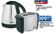 Salton Breakfast Set:2000W 1.7ltr Kettle & 900W Toaster-Per Set
