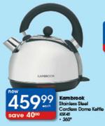Kambrook KSK45 Stainless Steel Cordless Dome Kettle Each