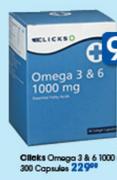 Clicks Omega 3&6 1000mg 300 Capsules-Per Pack