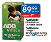 Addvance 60 Multivitamin Chewable Tablets-Per Pack