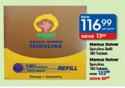 Marcus Rohrer Spirulina Refill-180 Tablets-Per Pack
