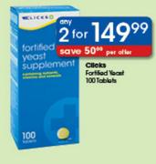 Clicks Fortified Yeast-2x100 Tablets