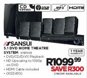 Sansui 5.1 DVD Home Theatre System(HTB1003)