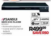 Sansui HDMI DVD Player(DVX3000)