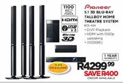Pioneer 5.1 3D Blu-Ray Tallboy Home Theatre System(BCS-424)