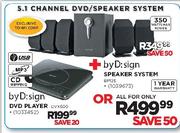 byD:sign 5.1 Channel DVD/Speaker System+byD:sign DVD Player
