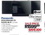 Panasonic iPod/iPhone CD Micro Hi-Fi -Each