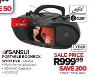  Sansui Portable Boombox With DVD-Each