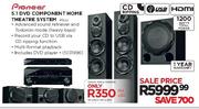 Pioneer 5.1 DVD Component Home Theatre System-Each