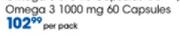 Natrodale Omega 3 1000mg Capsules-60's Per Pack