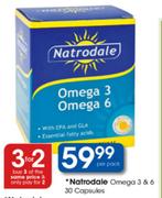 Natrodale Omega 3 & 6 Capsules-30's Per Pack