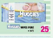 Huggies Wipes Pure-64's Per Pack