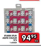 Studex Stud Asstd Colour-12's Pack