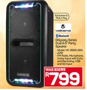 Volkano Odyssey Series Dual 6.5" Party Speaker VK-3900-D65