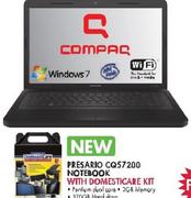 Compaq Presario CQS7200 Notebook With Domesticare Kit
