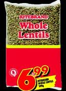 Ritebrand Whole Lentils-500gm